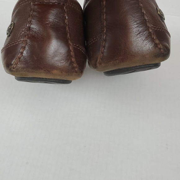 UGG brown leather men slip on shoes 12 - Picture 8 of 12